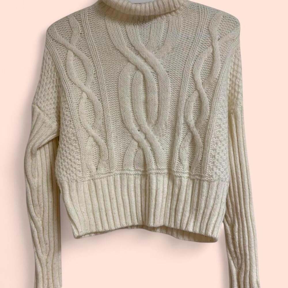 Express Women's White and Cream Jumper